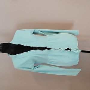 GARNET HILL cashmere cardigan. Women's size M. Light jade green